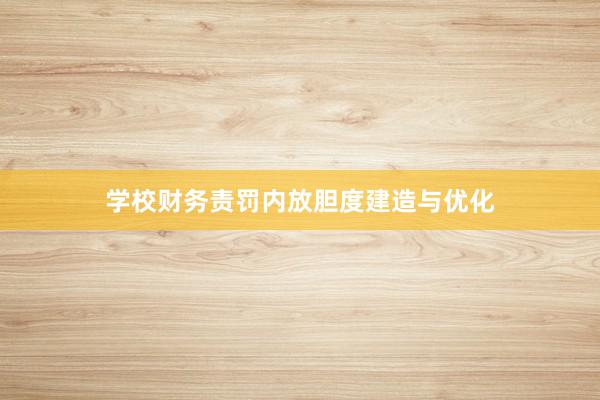 学校财务责罚内放胆度建造与优化